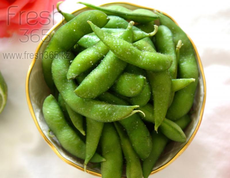 Варенные соевые зеленые бобы Эдамаме / Edamame boiled green soy beans